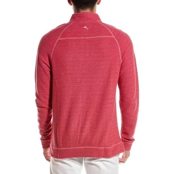 Tommy Bahama Men's Flip Breaker Reversible Half-Zip Pullover Sweater Pink Size L - Picture 2 of 7